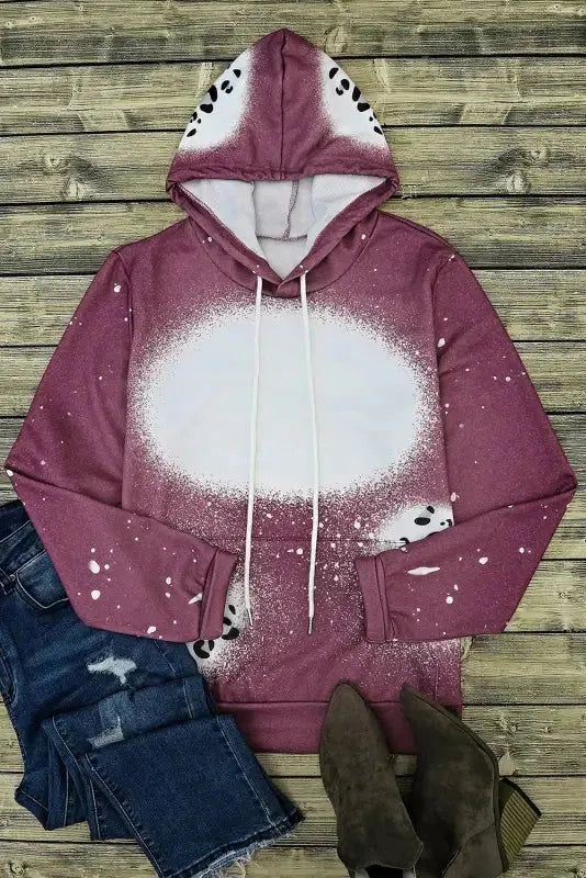 Leopard Tie Dye Pullover Hoodie - Fashionfitz
