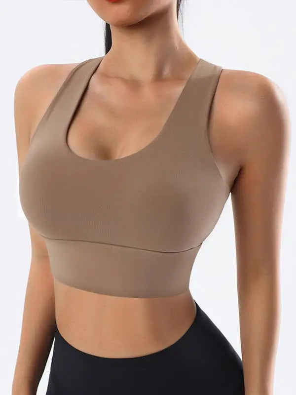 Less is more quick dry sports bra - coffee / s - bras