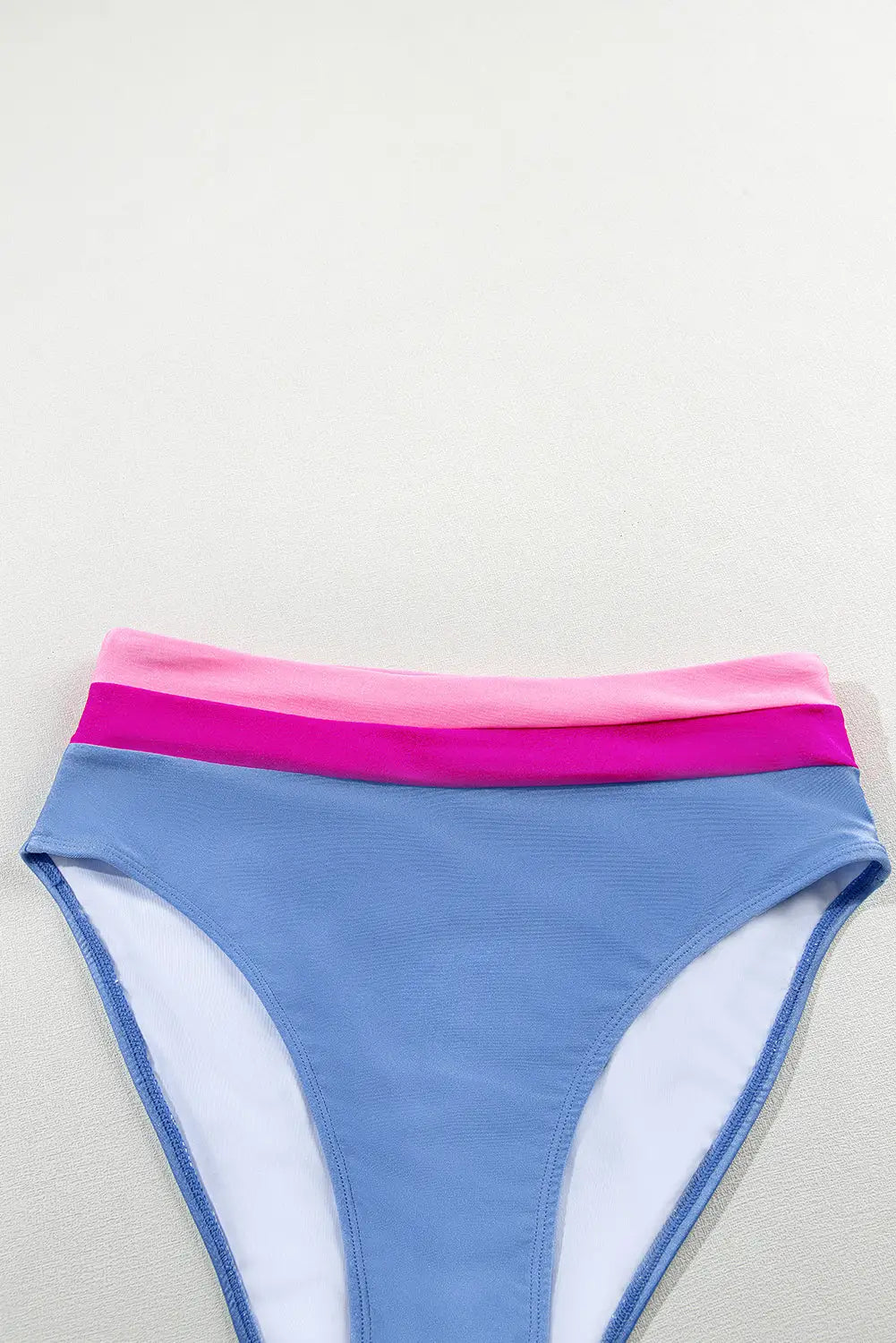 Light blue high waist bikini swimsuit - swimwear/high waisted