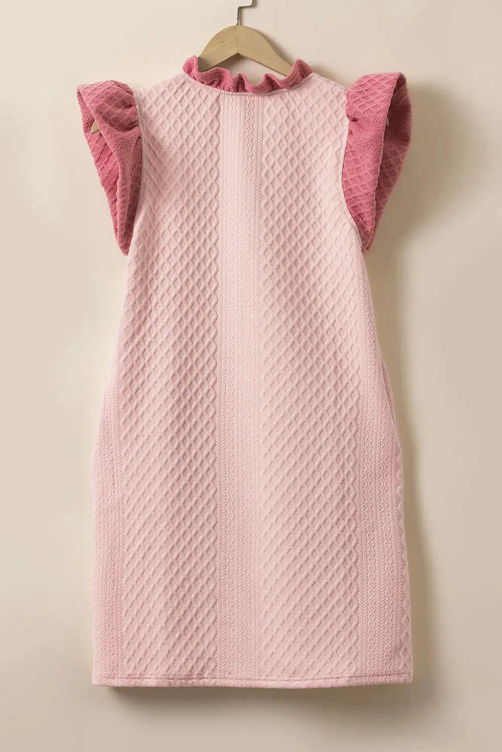 Light pink textured shift mini dress - dresses/mini dresses