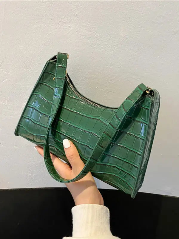 London chic embossed handbag - green / f - shoulder bags