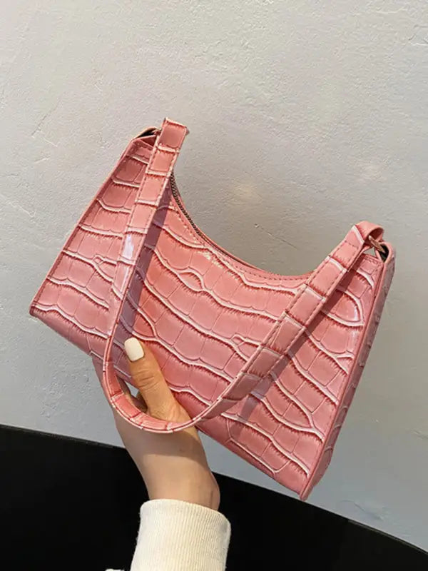 London chic embossed handbag - pink / f - shoulder bags