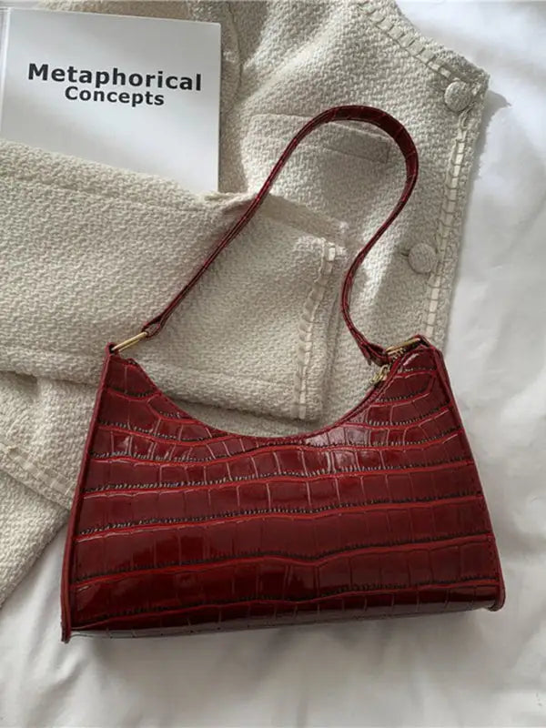 London chic embossed handbag - red / f - shoulder bags