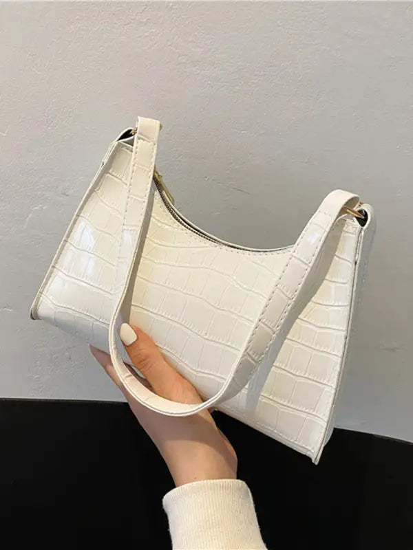 London chic embossed handbag - white / f - shoulder bags