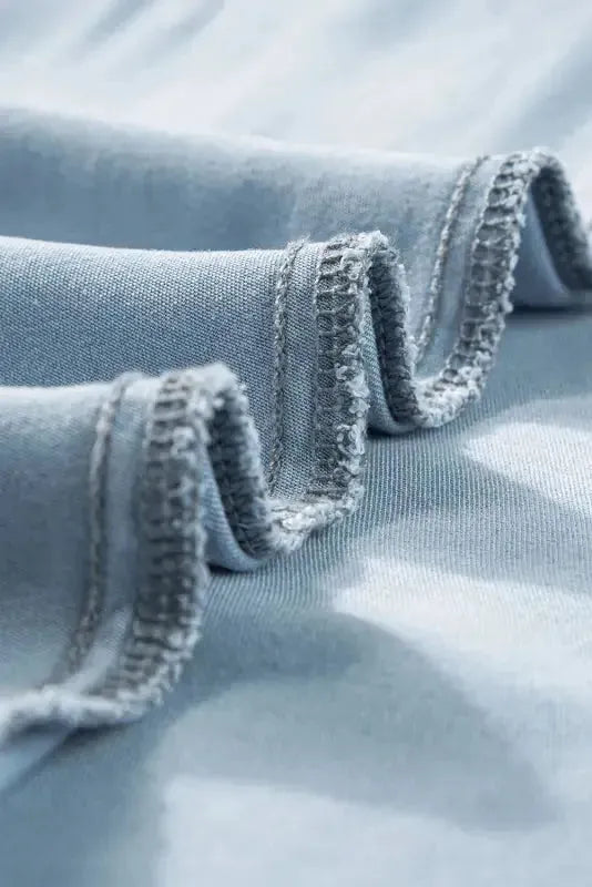 Long Denim Skirt - Mist Blue Fully Buttoned - Fashionfitz