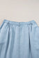 Mist blue fully buttoned long denim skirt - bottoms/skirts & petticoat