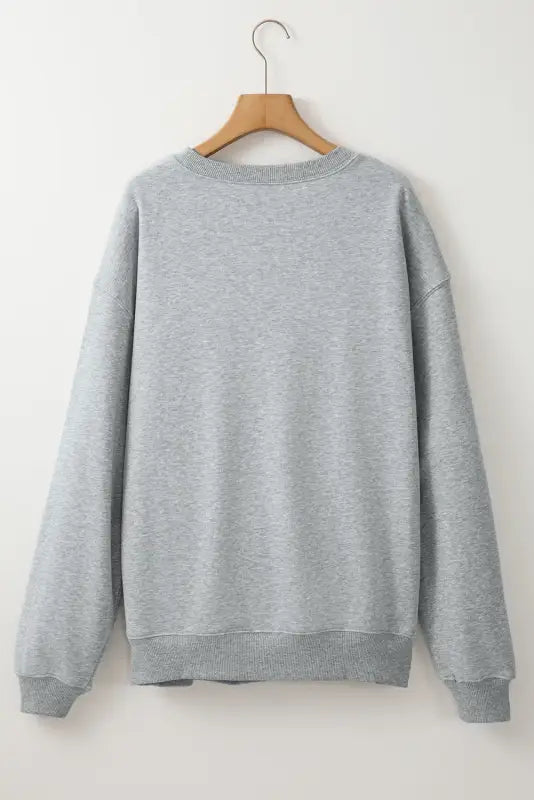 Loose crew neck fleece sweatshirt - sweatshirts