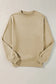 Loose crew neck fleece sweatshirt - sweatshirts