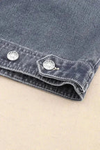 Loose Denim Jacket - Chest Pockets Drop Shoulder - Fashionfitz