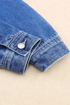 Loose Denim Jacket - Chest Pockets Drop Shoulder - Fashionfitz