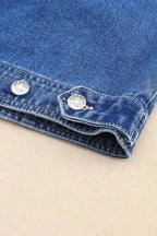 Loose Denim Jacket - Chest Pockets Drop Shoulder - Fashionfitz
