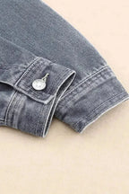 Loose Denim Jacket - Chest Pockets Drop Shoulder - Fashionfitz