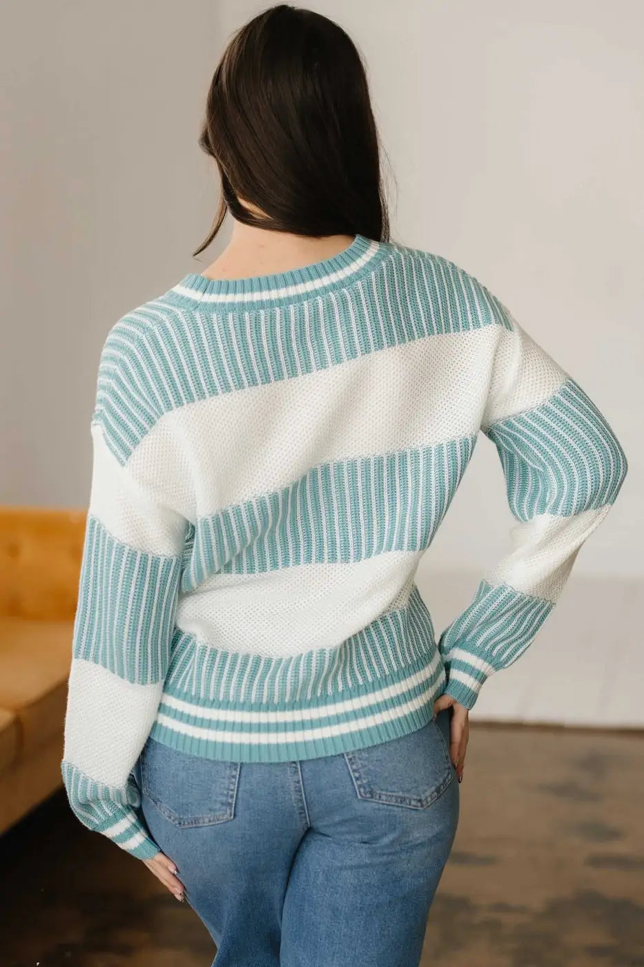 Loose fit striped jumper – two-tone | women’s casual knitwear