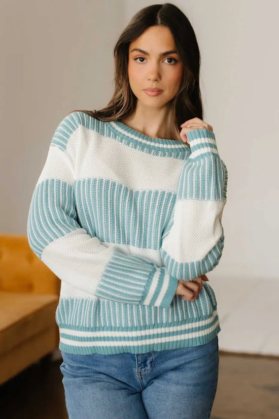 Loose fit striped jumper – two-tone | women’s casual knitwear