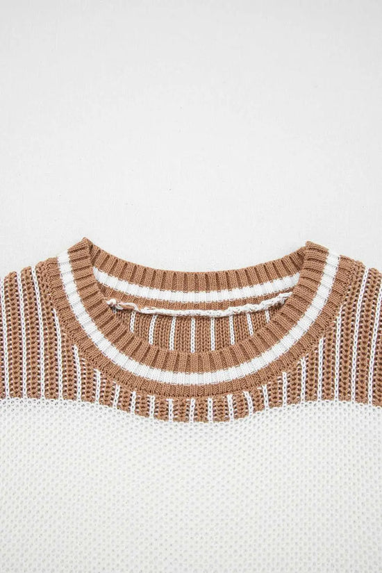 Loose fit striped jumper – two-tone | women’s casual knitwear