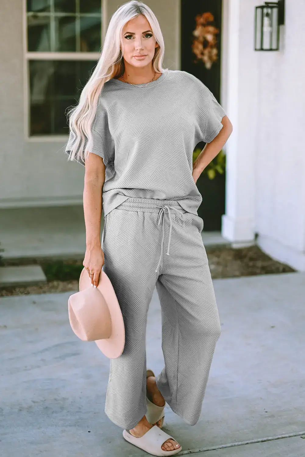 Loose fit t shirt and pants set - two piece sets