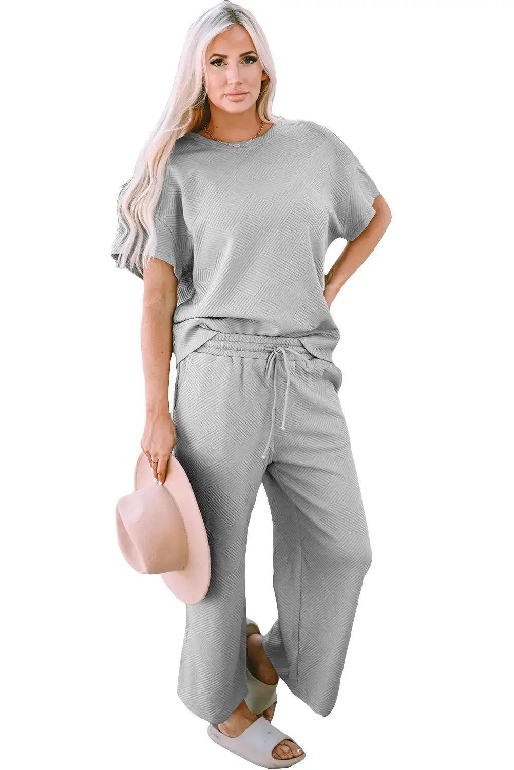 Loose fit t shirt and pants set - two piece sets