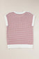 Loose fit vest - red stripe ribbed trim