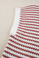 Loose fit vest - red stripe ribbed trim