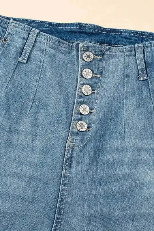 Loose Leg Straight Jeans - Dusk Blue Wash - Fashionfitz