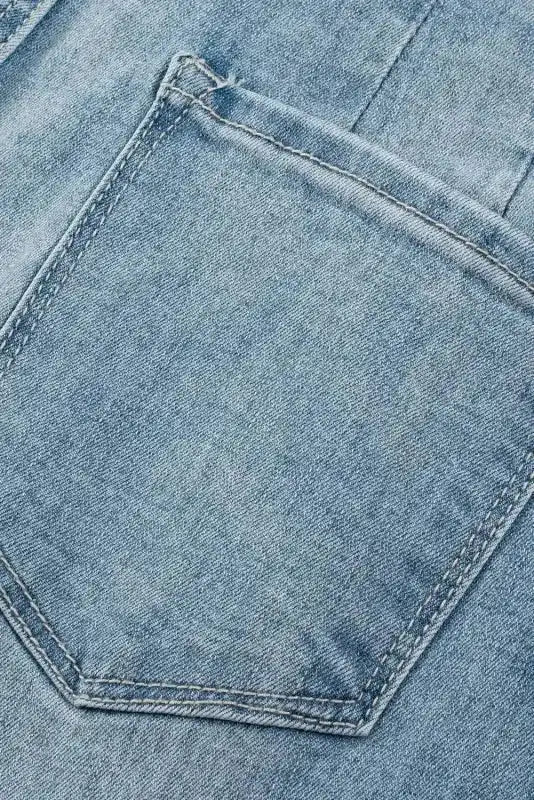 Loose Leg Straight Jeans - Dusk Blue Wash - Fashionfitz