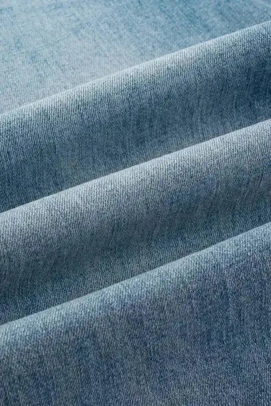 Loose Leg Straight Jeans - Dusk Blue Wash - Fashionfitz