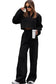 Loose lounge set - black - two piece pants sets