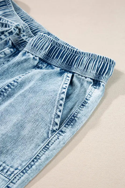 Loose straight denim pants - bottoms/jeans