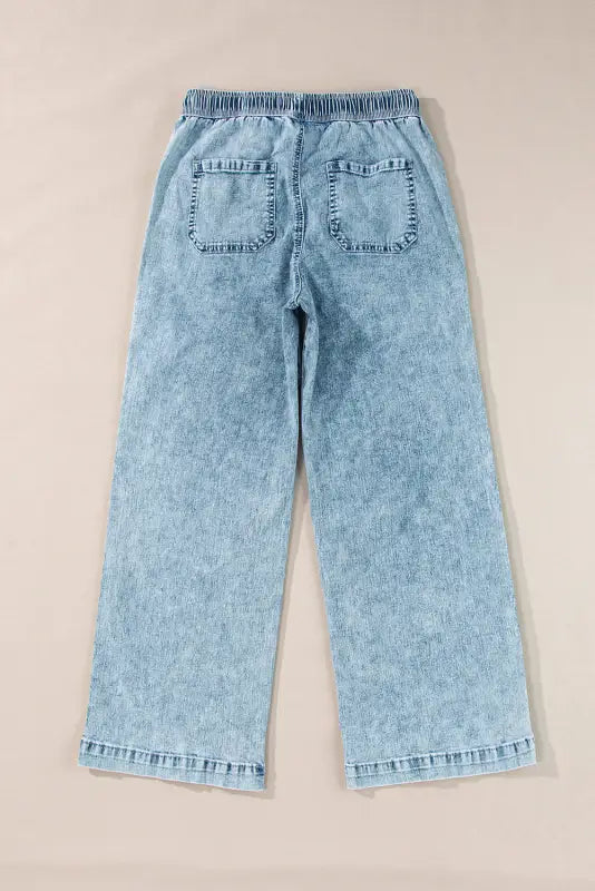 Loose straight denim pants - bottoms/jeans