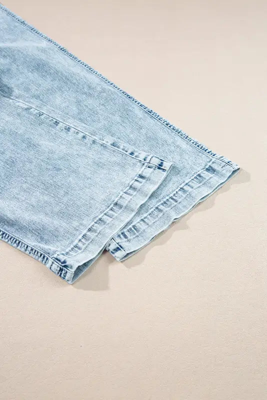 Loose straight denim pants - bottoms/jeans