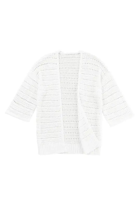 Luxe layer pointelle cardigan | fashionfitz