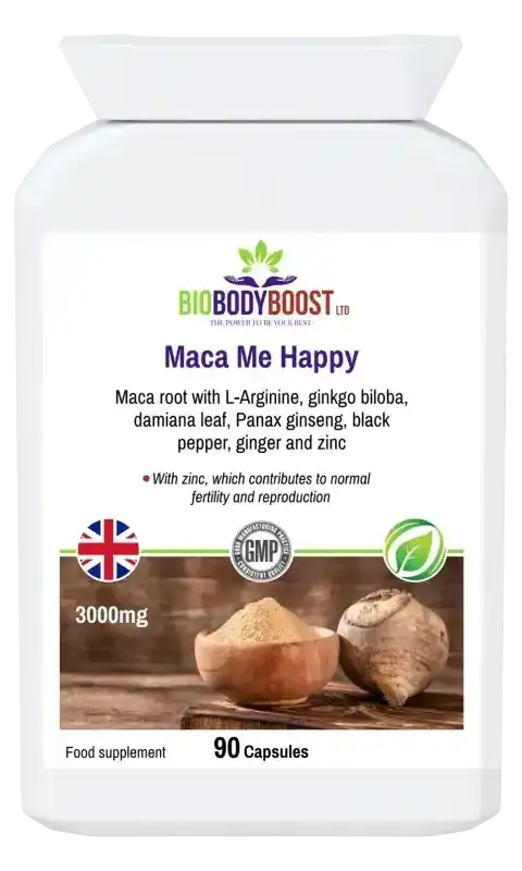 Maca Root Supplement - Boost Vitality | Energy & Hormone Support with 3000mg herbal blend, 90 vegan capsules for men and women.