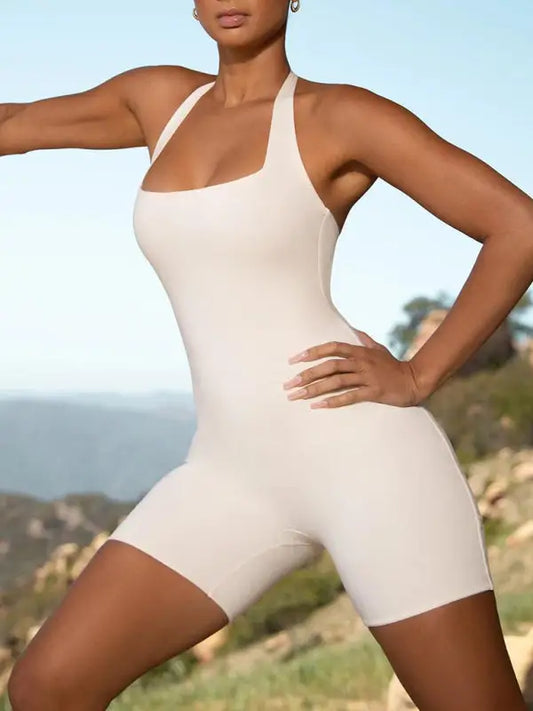 Main attraction seamless active romper - white / xs - yoga