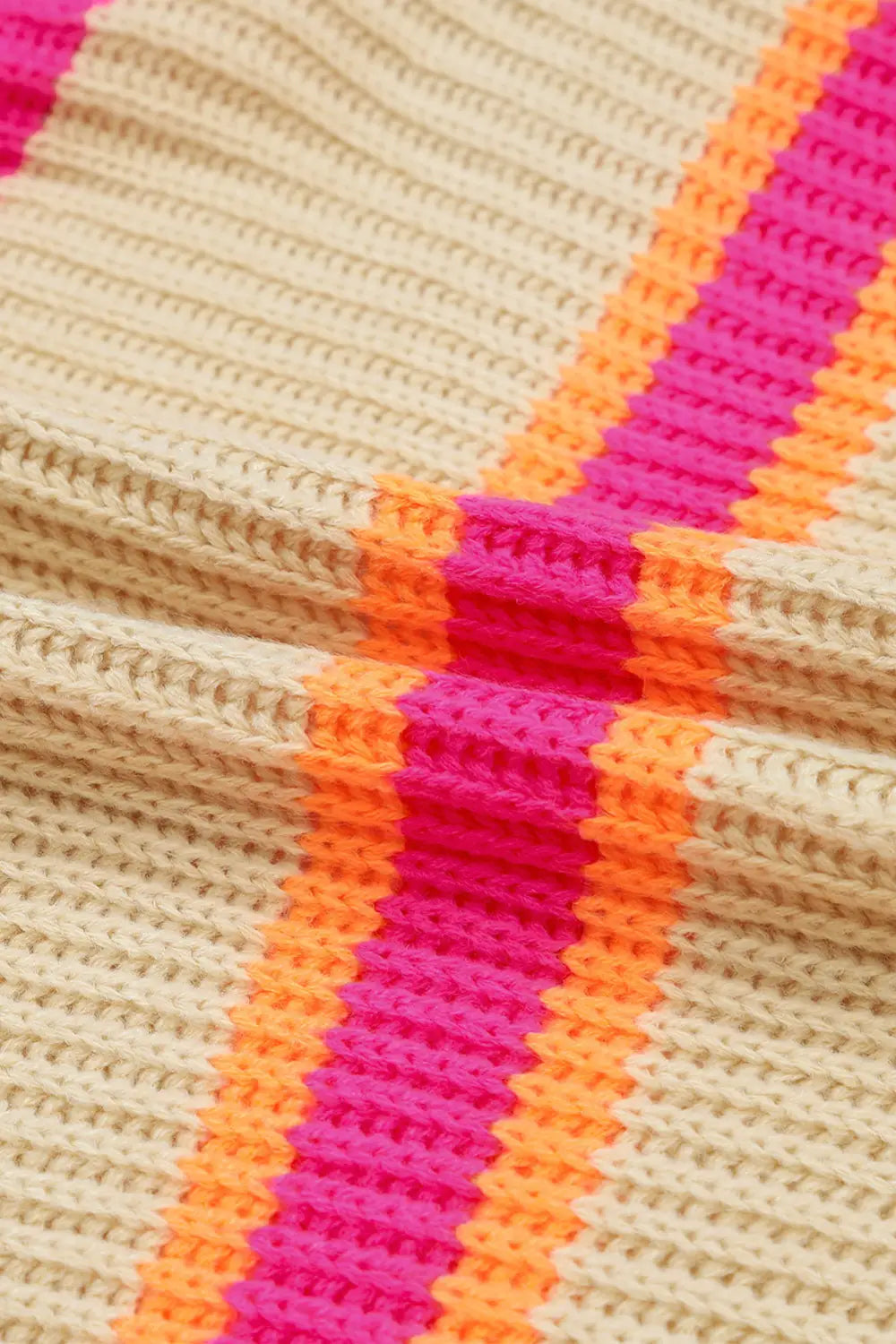 Medium grey stripe printed ribbed long knitted cardigan