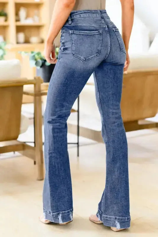 Medium Wash Flare Jeans - Fashionfitz