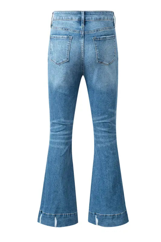 Medium wash flare jeans