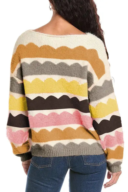 Mellow yellow striped jumper - soft knit | fashionfitz