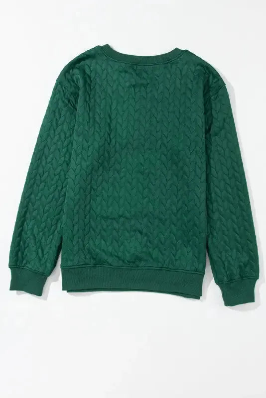 Merry And Bright Cable Knit Sweatshirt - Fashionfitz