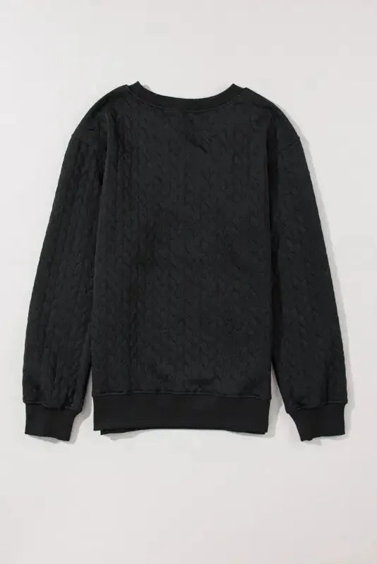 Merry And Bright Cable Knit Sweatshirt - Fashionfitz
