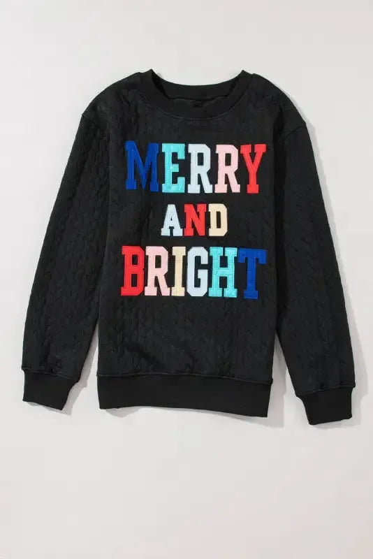 Merry And Bright Cable Knit Sweatshirt - Fashionfitz
