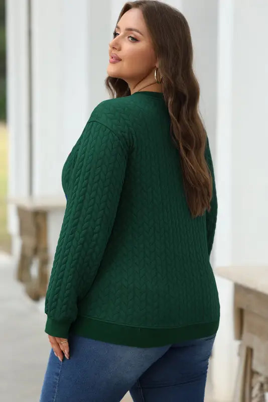 Merry and bright cable knit sweatshirt | fashionfitz