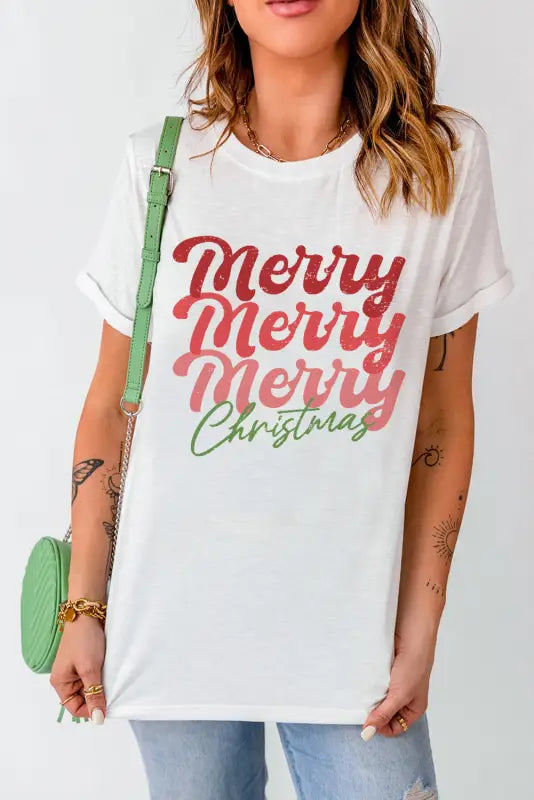 Merry and bright graphic tee - t-shirts