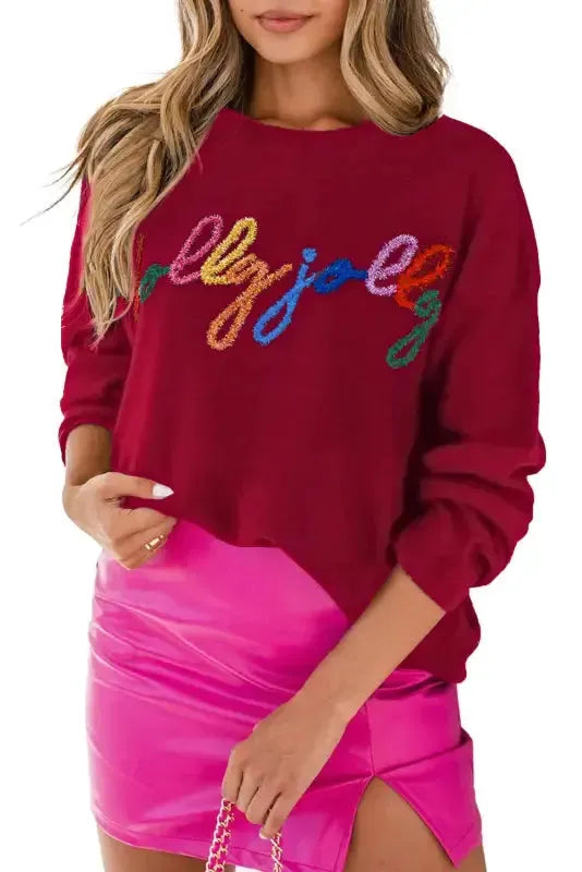 Merry-Every-Thing Glitter Sweatshirt - Fashionfitz