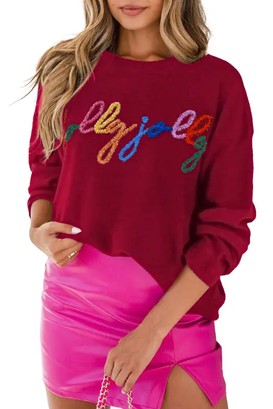 Merry-every-thing glitter sweatshirt - graphic sweatshirts