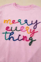 Merry-Every-Thing Glitter Sweatshirt - Fashionfitz