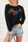 Merry-every-thing glitter sweatshirt - graphic sweatshirts