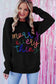 Merry-every-thing glitter sweatshirt - graphic sweatshirts