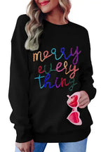 Merry-Every-Thing Glitter Sweatshirt - Fashionfitz