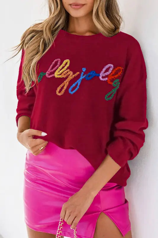 Merry-every-thing glitter sweatshirt - graphic sweatshirts