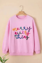 Merry-Every-Thing Glitter Sweatshirt - Fashionfitz